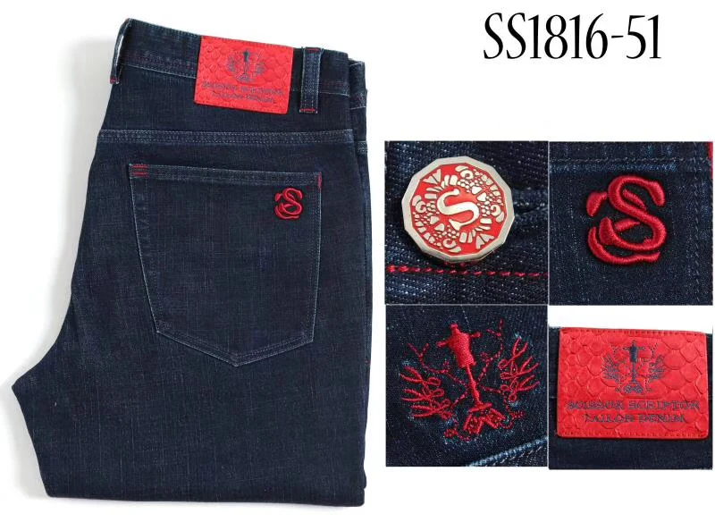 

BILLIONAIRE TACE&SHARK jeans Snake skin men 2018 Autumn winter thick new style fashion casual high quality free shippng