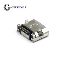 30 шт./лот плоский край DIP 5 Pin Тип B Micro USB разъем Женский плоский ПОРТ Jack Tail Sockect для samsung lenovo huawei zte ect