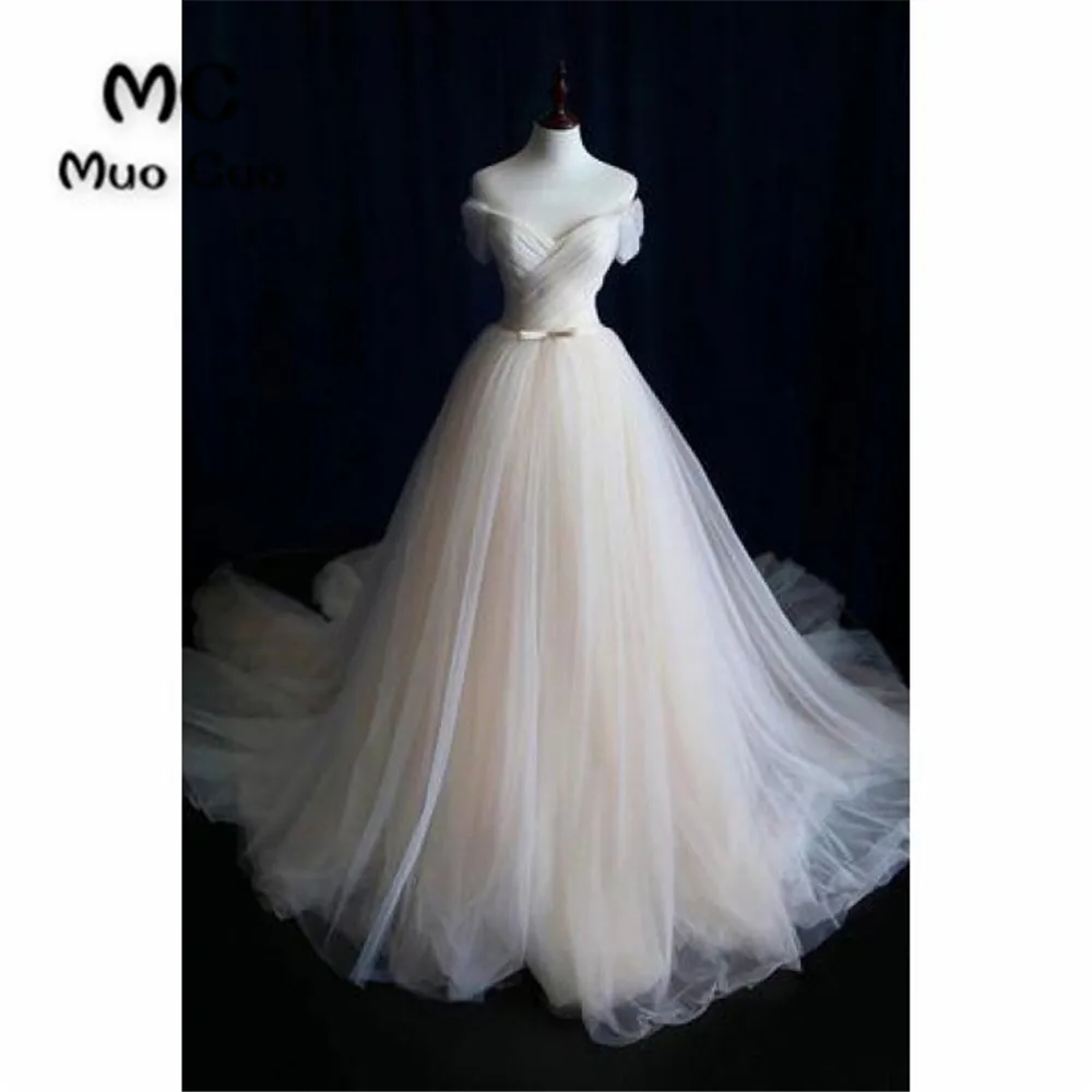 Ball Gown Tulle Sweetheart Lace up Bowknot Wedding Dresses