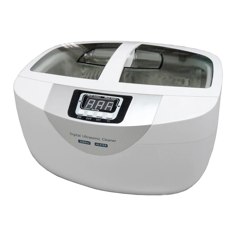 Digital Ultrasonic Cleaner Baskets Jewelry Watches Dental 2.5L 60W
