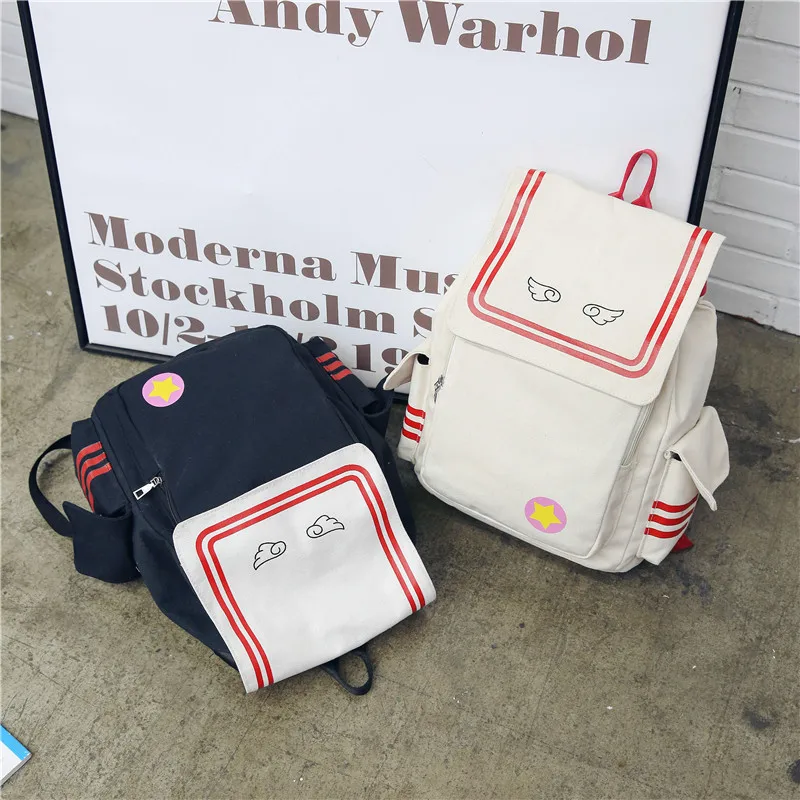 Anime Magic Sakura Backpack Magical Card Sakura Canvas Backpack