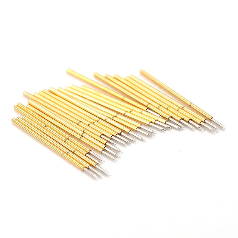 Spring Test Probe Phosphorus Copper Tube Gold Plated Electrical Instrument Tool for Testing Circuit Board Accessories P048-B