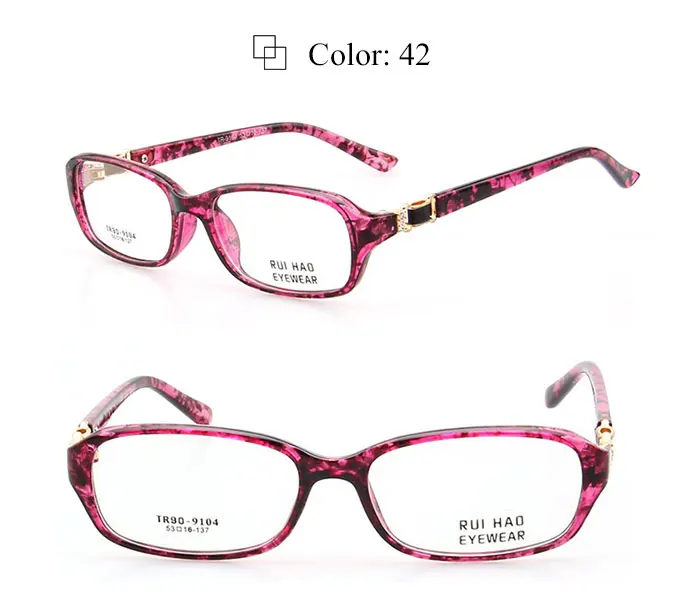 Женские оправы для очков, Модные оптические очки TR90, оправы для очков по рецепту Rui Hao, брендовые прямоугольные очки