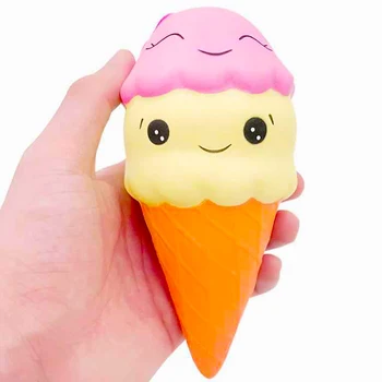 

Jumbo Smile Ice Cream Squishy Simulation PU Straps Slow Rising Cream Scented Squeeze Toy Soft Stress Relief Kid Fun Xmas Gift