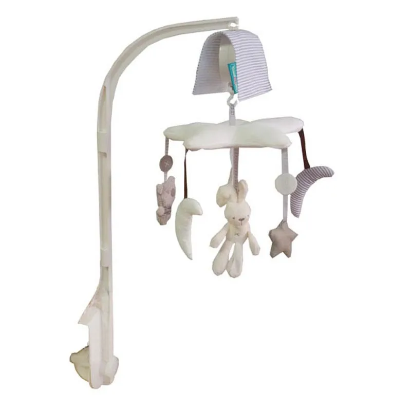 

Free shipping Pure White Baby Toy Rattles Bracket Set Cot Mobile Bed Bbell Toys