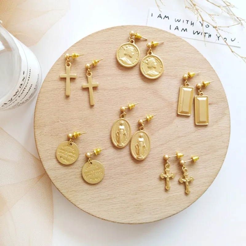 WTLTC простые висячие серьги со свисающими монетами для женщин Висячие маленькие