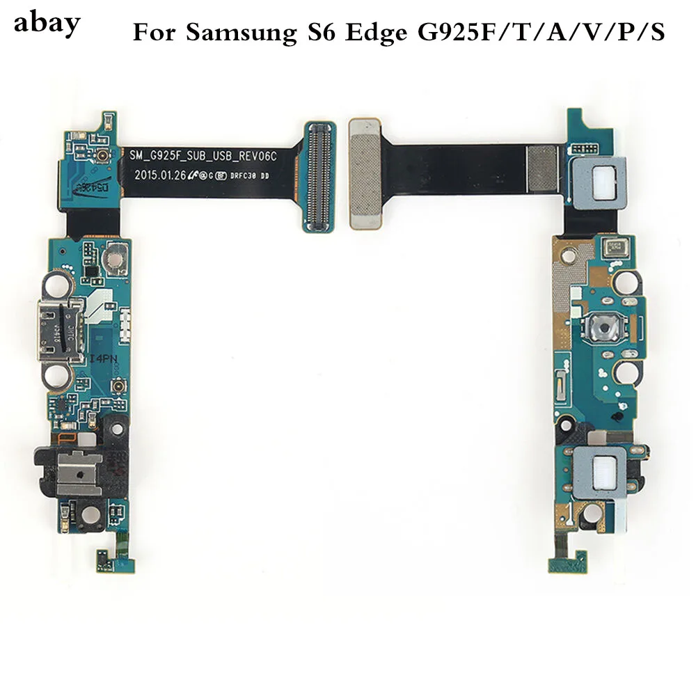 

USB Dock Port Charging For Samsung S6 Edge G925F G925T G925V G925P G925A G925S Microphone Flex cable Repair Parts