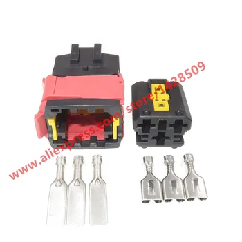 

5 Sets 3 Pin 6.3mm Auto Wire Connector For High Current Wiring Harness Socket 1544226-1 15442265-2