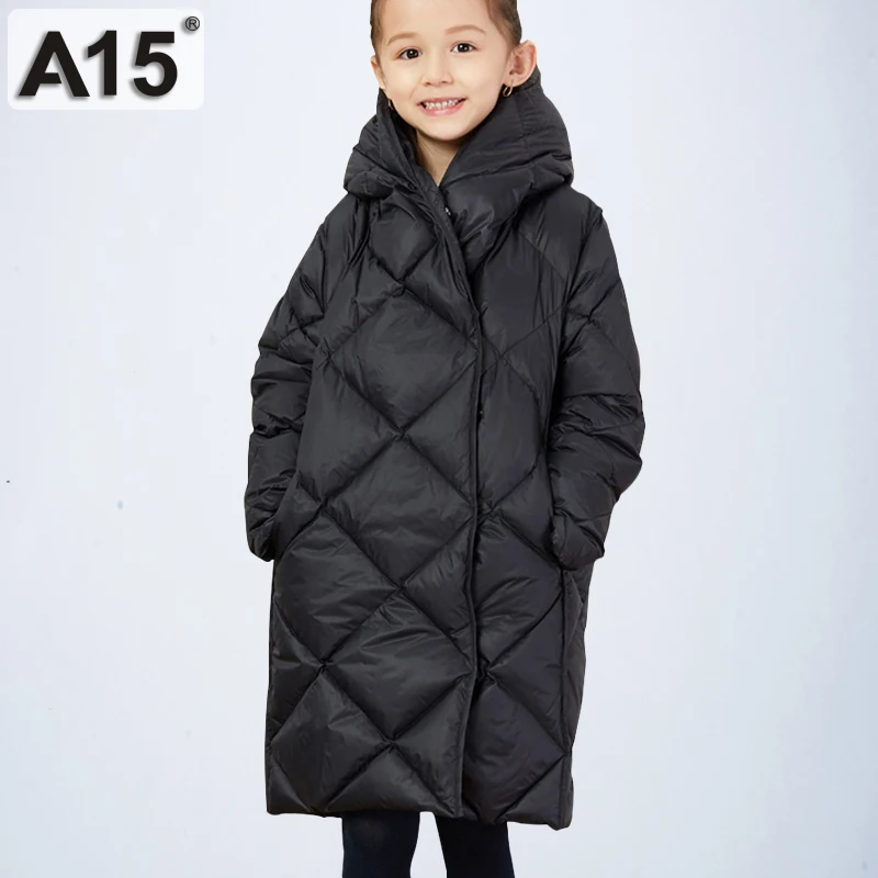 

Kids Down Jacket Hooded Winter Warm Girl Parka Long Coat Russian 2018 Thick Teenage Girls Clothing Toddler Girl Winter Clothes 8