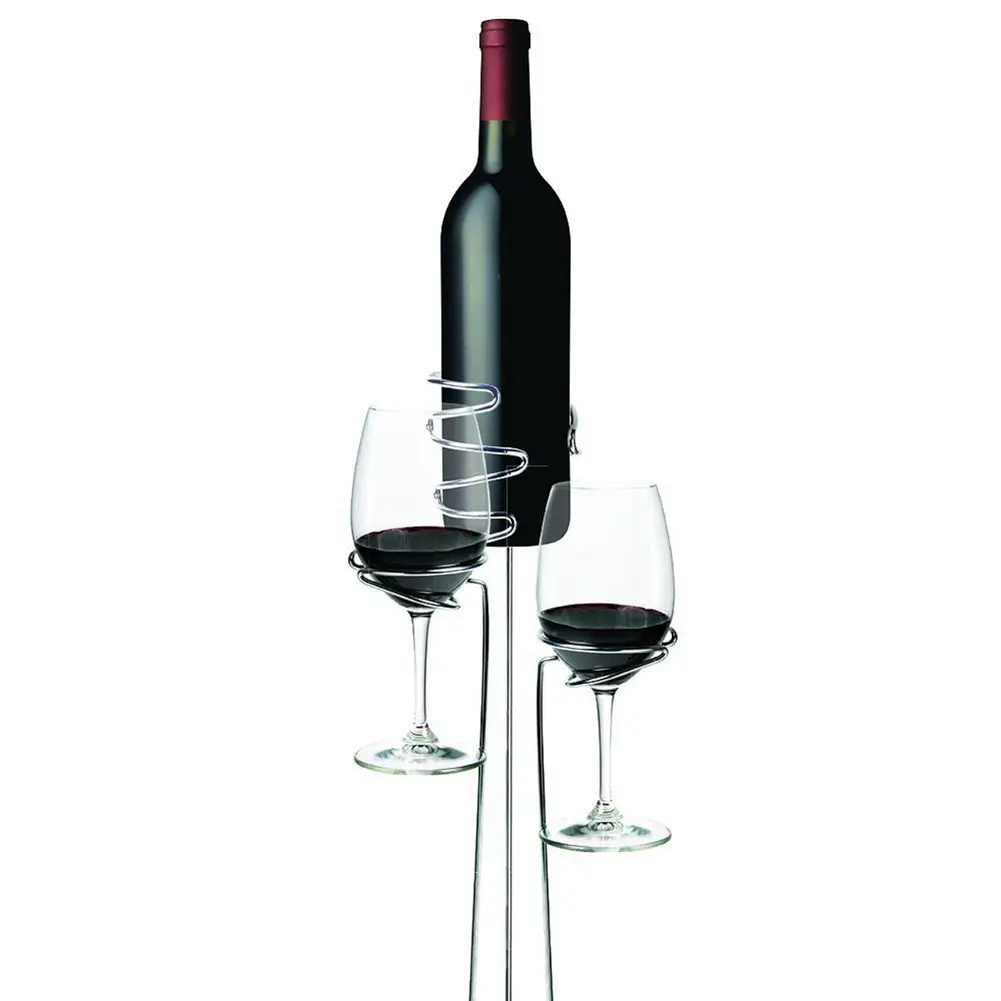 3Pcs/set Outdoor Wine Glass Bottle Holder Stake Set For BBQ Garden Picnic Camping Wine Stakes
