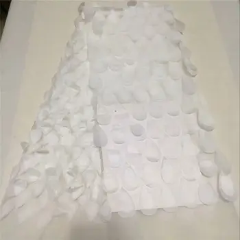 

2018 Latest Net French Lace Material High Quality French Net African Lace Fabric With 3D Nigerian Wedding African Lace -L5