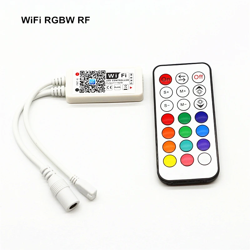 1 шт. Magic Home 5V 12V 24V Мини Bluetooth/Wi-Fi RGB/RGBW Светодиодные ленты контроллер с 24Key ИК-пульт дистанционного управления/21Key РЧ пульт дистанционного управления