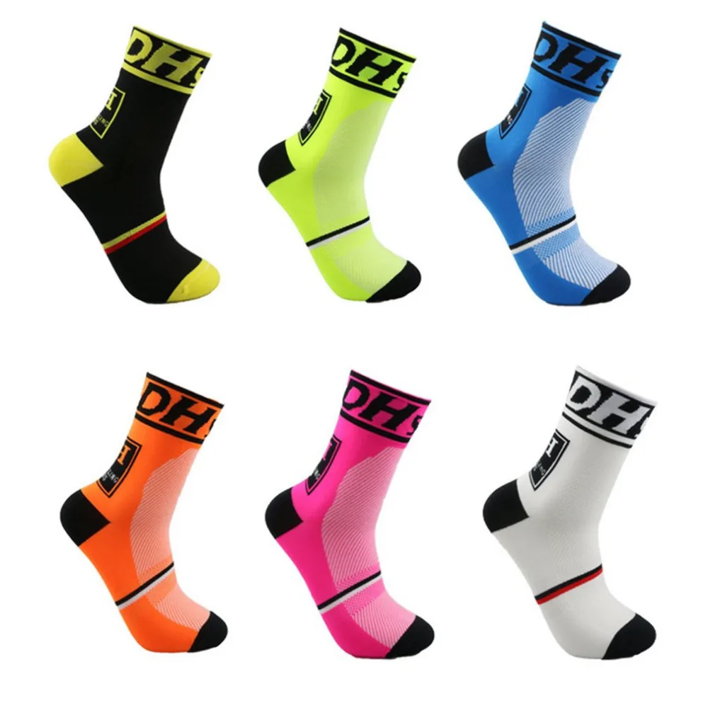 

DH Sports New Cycling Socks Top Quality Professional Brand Sport Socks Breathable Bicycle Sock Outdoor Racing Big Size Men Women