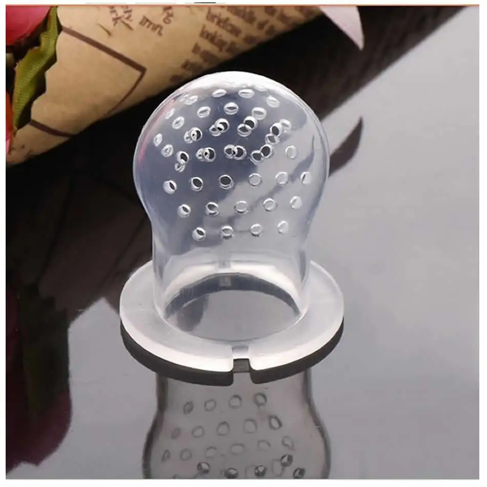 Bebé silicona Chupetes seguro bebé alimentador Alimentación herramienta Pezones gel de sílice bebé fruta silicona chupetes de alimentacion