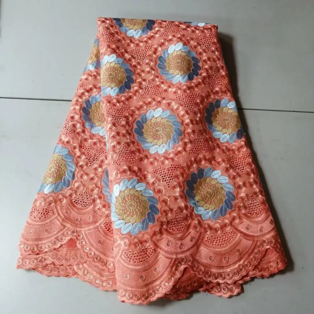 Нигерийское кружево высокое качество 2019 Африканский чистый хлопок швейцарская