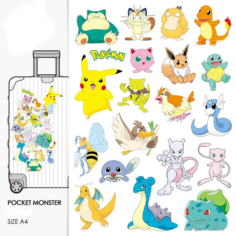 

20pcs Pokemon Pikachu Sticker Notebook Luggage Suitcase Sticker