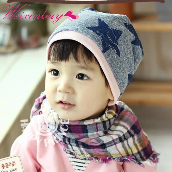 

WEIXINBUY 5 Colors Unisex Boys KidsHat Baby Beanie Hat Cartoon Pentagram Cap New