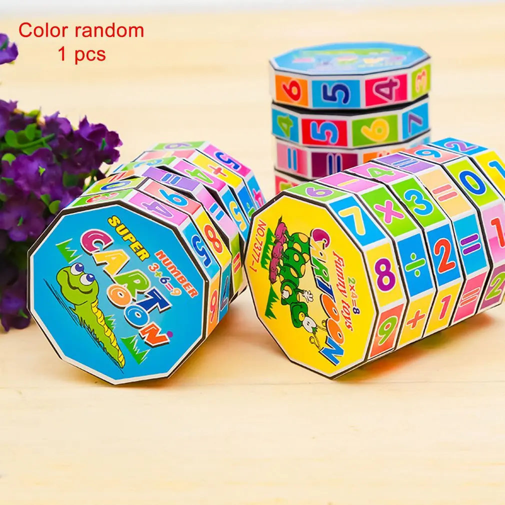 

Children Arithmetic Toys Cylindrical V-cube 6 Numbers Magic Cube Toy Puzzle Game Gift to Help Children Learning Math