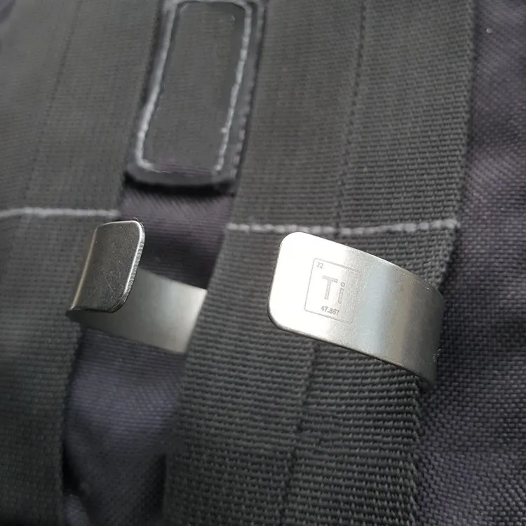 Pure Titanium EDC Mentality Wristband Identity Acacia Commemorate Wristband laser Sculpture