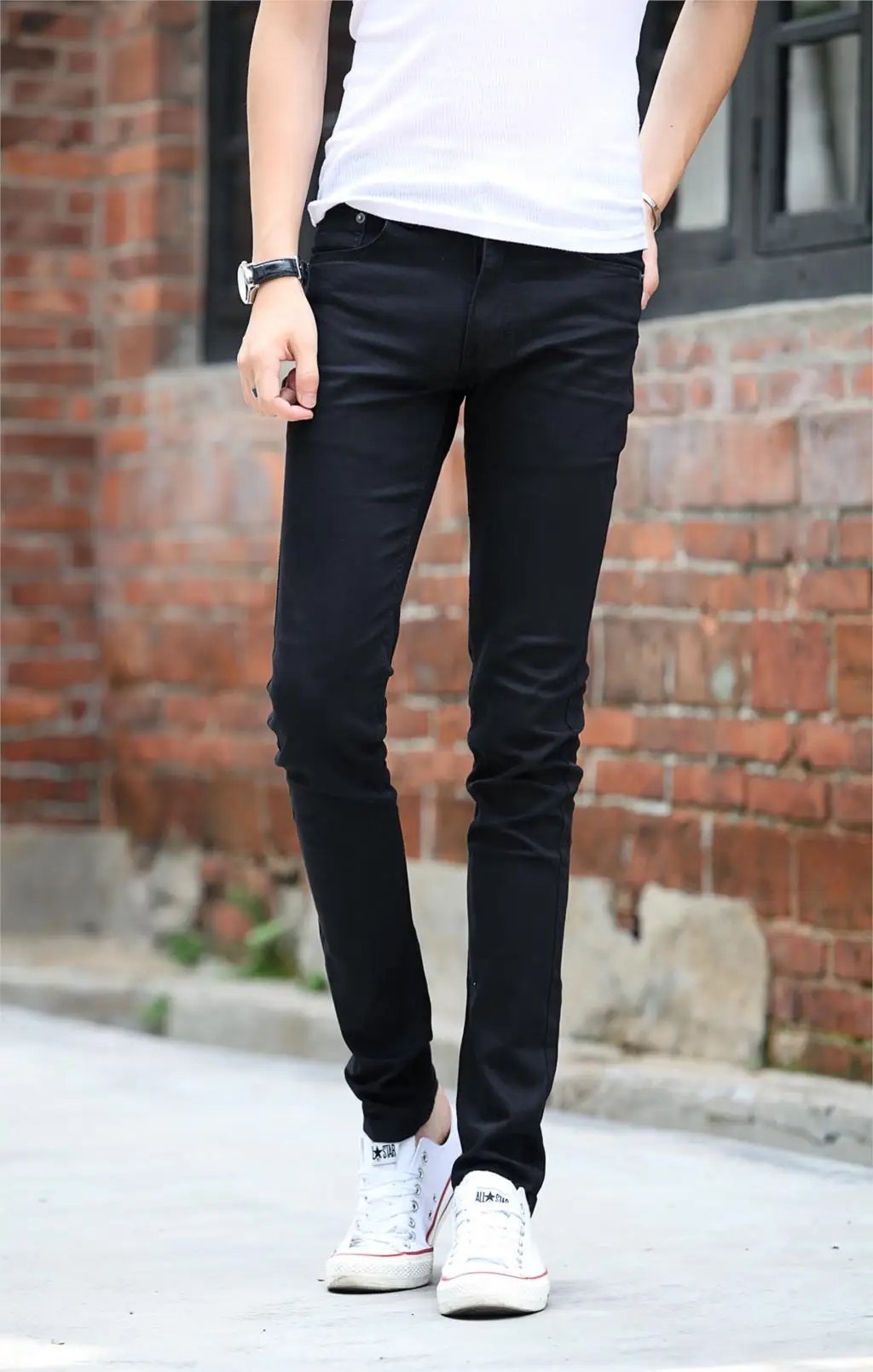 Мужские узкие Стрейчевые брюки узкие джинсы осенние модные ковбойские узкие Брюки homme повседневные джинсы черные джинсовые брюки Размер