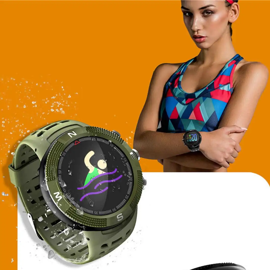  Smart Uhr Outdoor GPS Positionierung Call Nachricht Erinnerung Herz Rate Smartwatch Media unterhalt