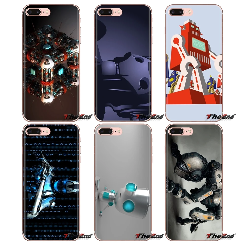 Robot Wallpapers Art Transparent Soft Shell Covers For iPod Touch Apple iPhone 4 4S 5 5S SE 5C 6 6S 7 8 X XR XS Plus MAX |
