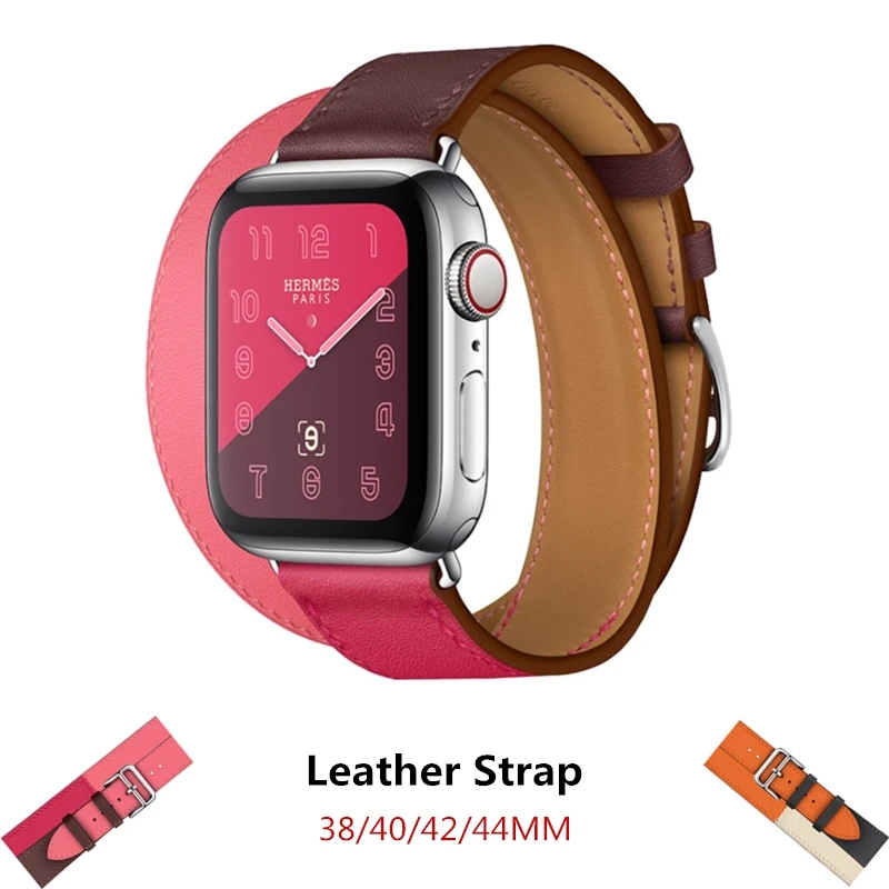 

Genuine Leather Correa Strap For Apple Watch Band Series 1/2/3/4 40mm 44mm iWatch 38mm 42mm Bracelet Belt Replacement Watchband