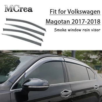 

MCrea 4pcs Car Styling Smoke Window Sun Rain Visor Deflectors Guard For Volkswagen VW Magotan 2017 2018 Accessories