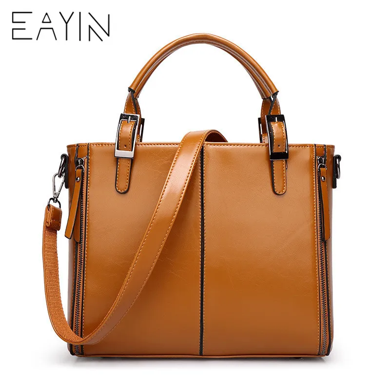 

EAYIN Genuine Leather Bag Ladies Handbag Women Shoulder Messenger Bags Female Top-handle Bags Big Totes Bag bolsas feminina