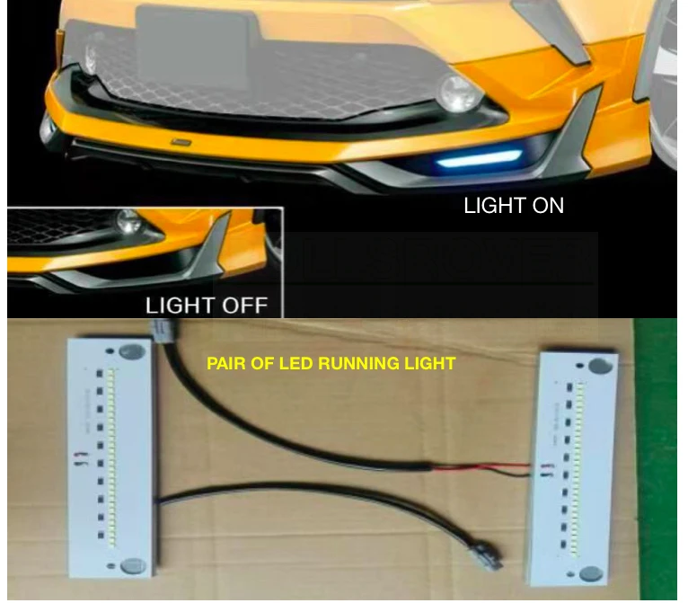 

ROLLSROVER LED Daytime Running Light Lamp for Toyota C-HR CHR Front Body Kits Cover
