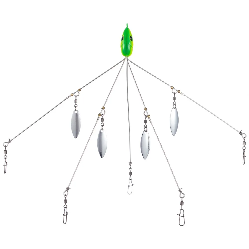 Bassdash Umbrella Рыболовная Приманка 5 Arms Alabama Rig головка плавательная приманка для ловли окуня группа приманки защелкивающийся поворотный Спиннер, 18 г