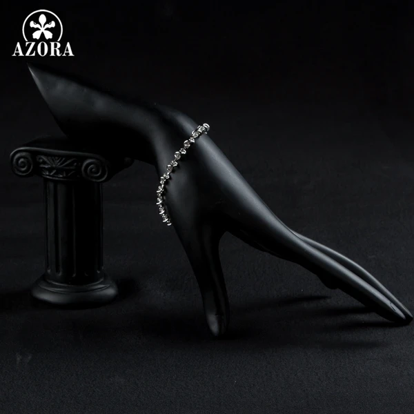 Браслет AZORA TS0041 модный дизайн из Рима AAA + кубические циркониевые камни|bracelet