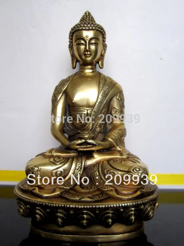 

00120 Tibetan Buddhis Amitabha bronze buddha statue