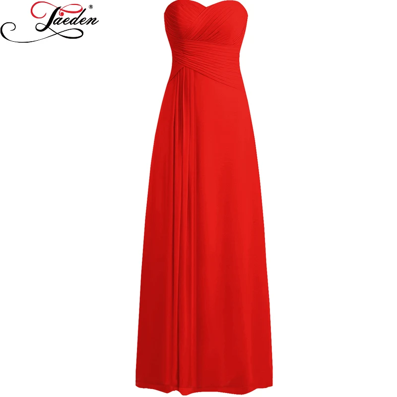 JAEDEN A Line Sweetheart Neck Sleeveless Chiffon font b Bridesmaid b font font b Dresses b