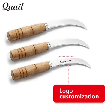 

Quail Special Design Wood Handle Tactical Knife Sharp Fruit Peeling Knife Kitchen Accessories Customized With Your Text Free