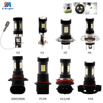 

2PCS 9-30V LED Fog Light Headlamp H11 H3 H1 H4 H7 9005 9006 H8 P13W H16 3030 21 SMD 1260LM Super Bright Fog lamp Assembly