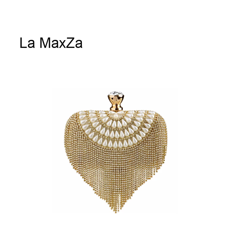 

La Maxza 2018 Style Fringe Party Fashion Women Small Handbag Lady Shoulder Bags Party Banquet Bag Women Minaudiere