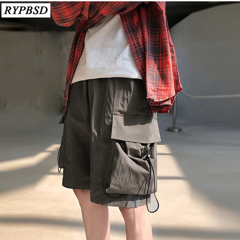 Летние новые быстросохнущие шорты Для мужчин шнурок модные Повседневное для девочек с большими карманами, свободные спортивные пляжные шорты мужские Boardshort M-XXL