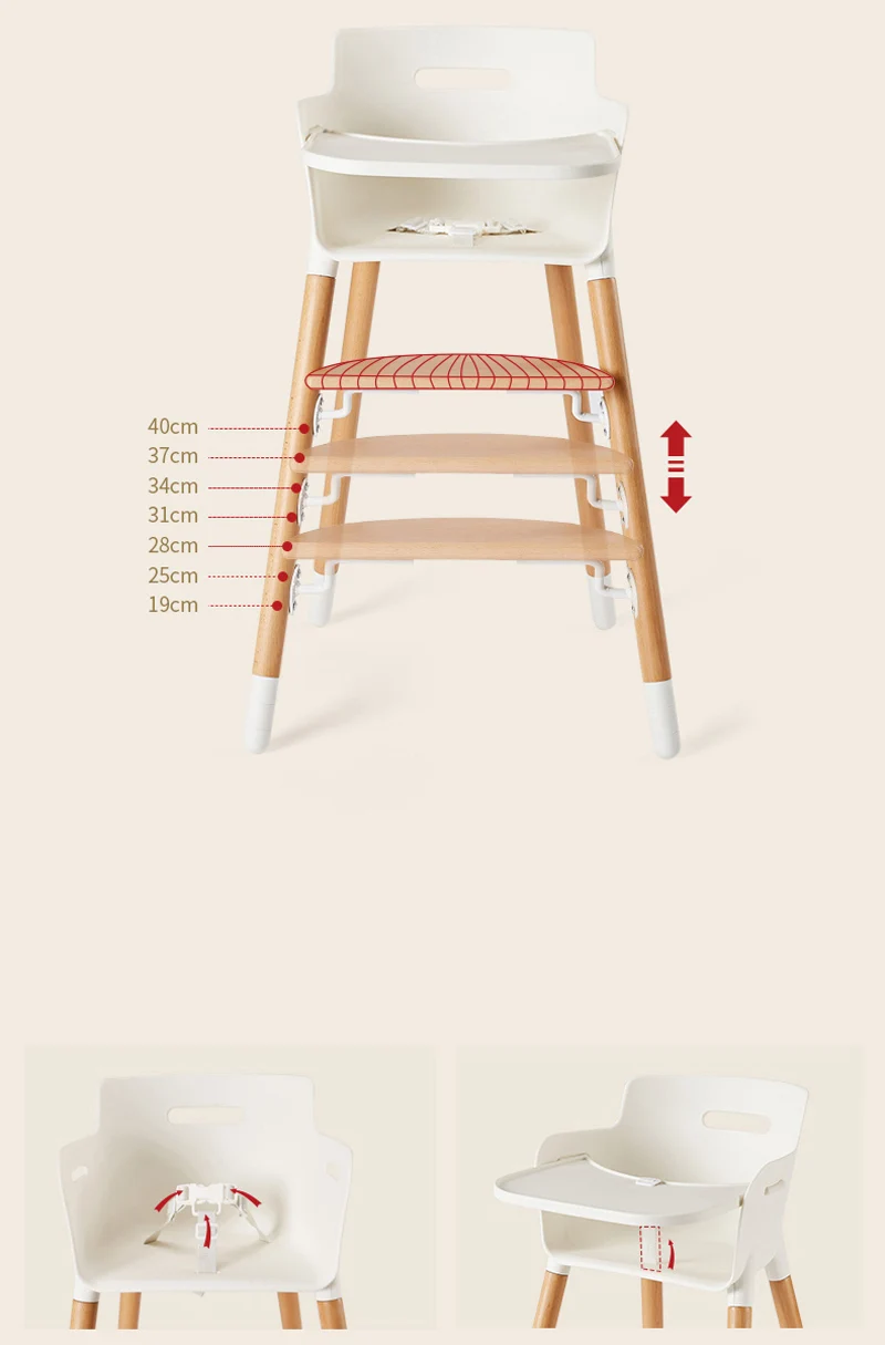 Soild деревянный портативный детский стул регулируемый портативный детский обеденный стол стул для сидения детский стул для кормления