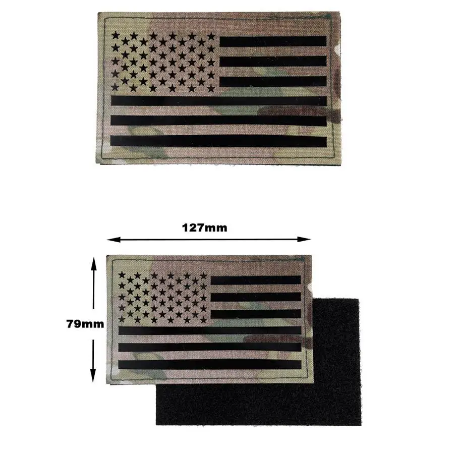 TMC 12,7x7,9 см Военная Охота большой флаг США нашивки значки инфракрасный патч