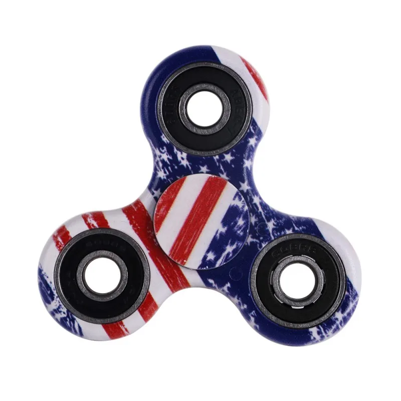 

2017 Popular Fashion Camouflage ABS Children Toy EDC Three Corner Hand Spinner For Autism and ADHD Anxiety Stress Relief Focus T