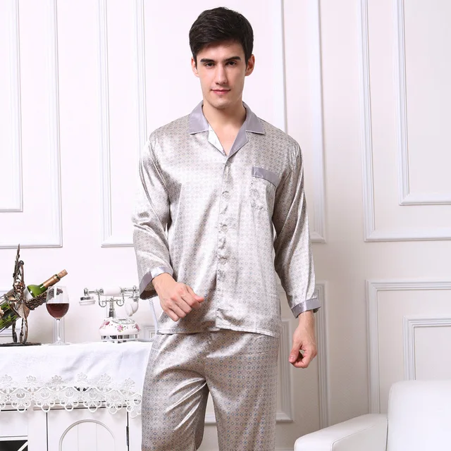 Buy New Luxury pajamas Men Paisley Pattern Sleepwear