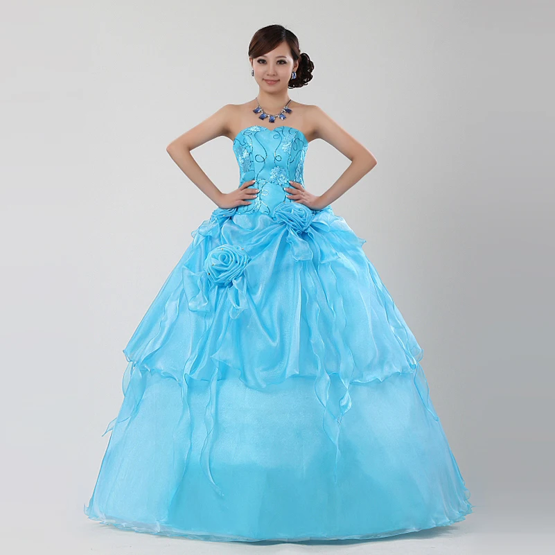 Sky Blue Theme Wedding Formal Dress Multicolour Costume In Sky Blue Theme Wedding Formal Dress Multicolour Costume In Dresses From Weddings Events On Aliexpress Alibaba Group