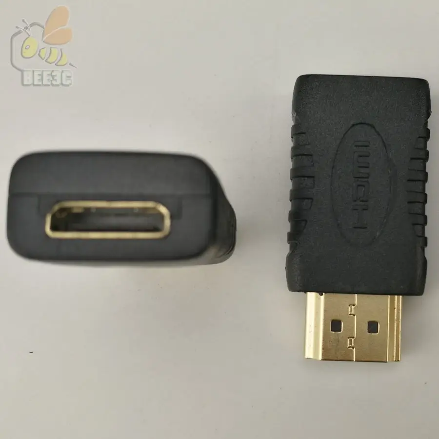 Переходник с Mini HDMI мама на папа позолоченный Соединительный кабель для HDTV 1080P Xbox