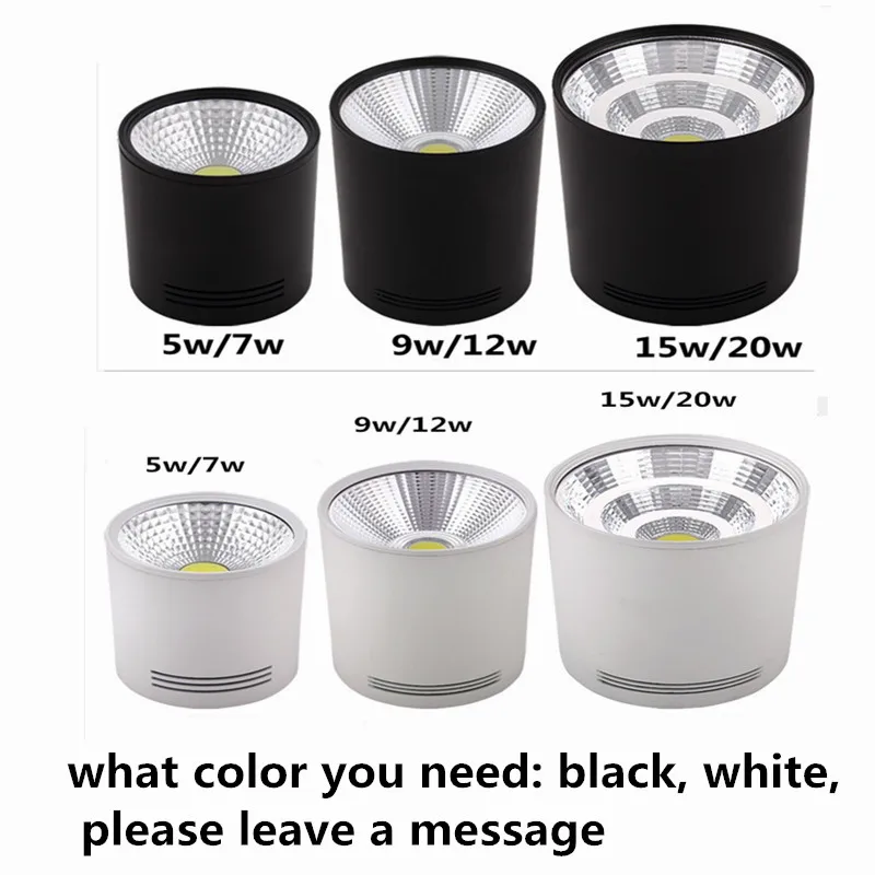 CE ROHS супер яркий Точечный светильник 5 Вт 7W9W12W15W20W 120LM/W Dimmable110V 240V Поверхностный