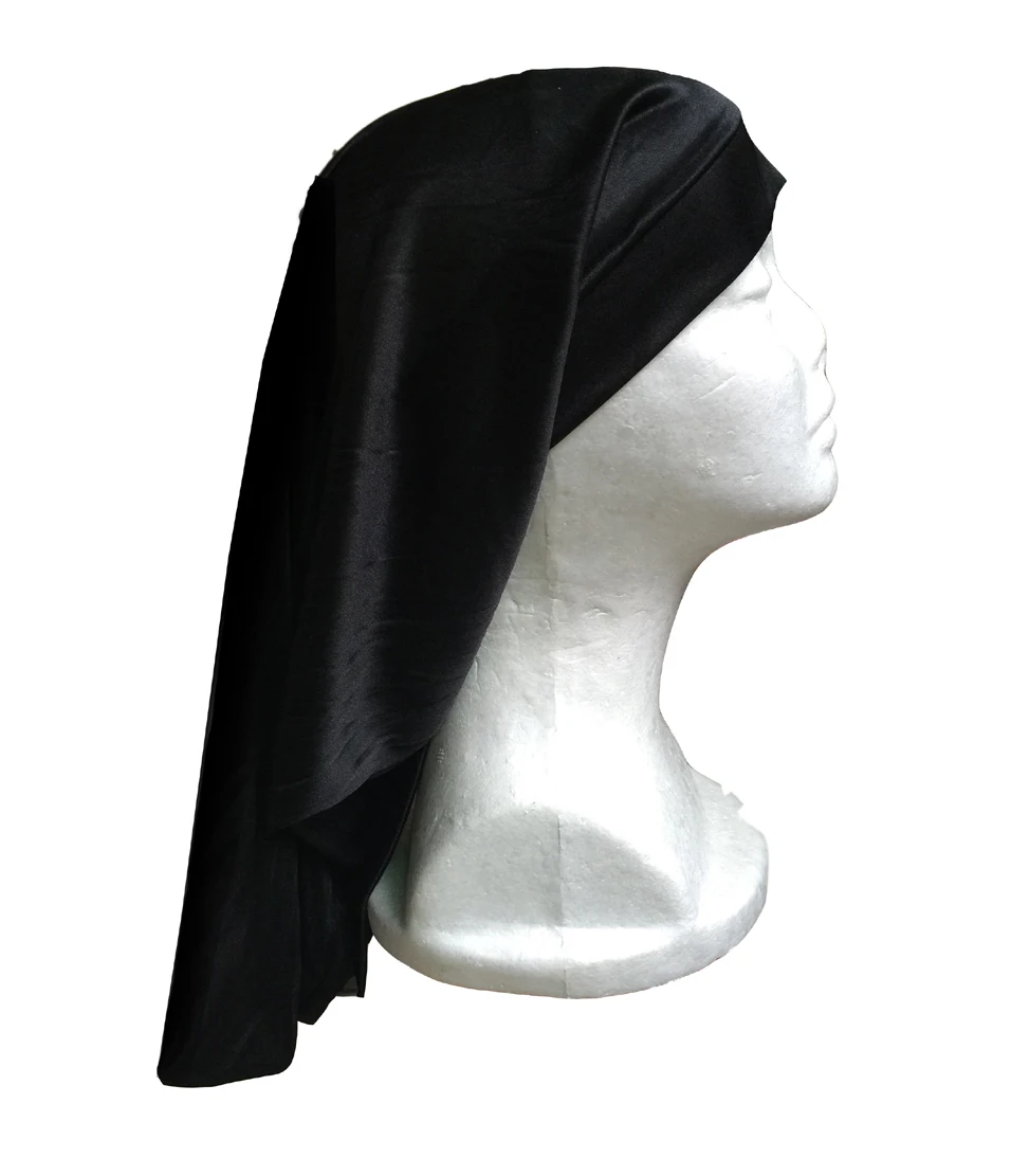

Black Bag Hat Protection Wrap Cap Straight and Big Space good for lot hair