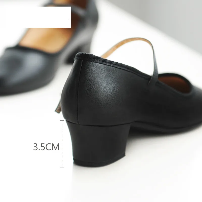  Professional Women Low Heel Ballet Shoes Dance Shose for Teacher Teaching PU Leather Single Strap T - 32685011655