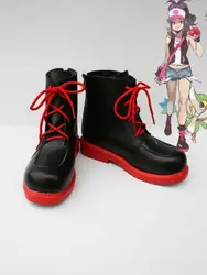 Покемон touko черный Косплэй Обувь Сапоги и ботинки для девочек для взрослых Для женщин Аниме партии ботинки для костюмированной вечеринки