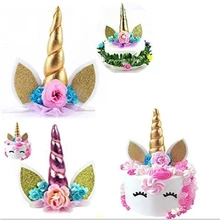 INS Hot Rainbow Licorne свадебное украшение для торта ко дню рождения вечерние украшения для выпечки Десерт моноцерус Украшения Торта Инструменты Трафарет