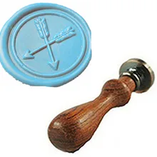 Винтаж крест стрелки любовь индивидуальный логотип свадебные приглашения Воск уплотнительное штамп палисандр ручки комплект